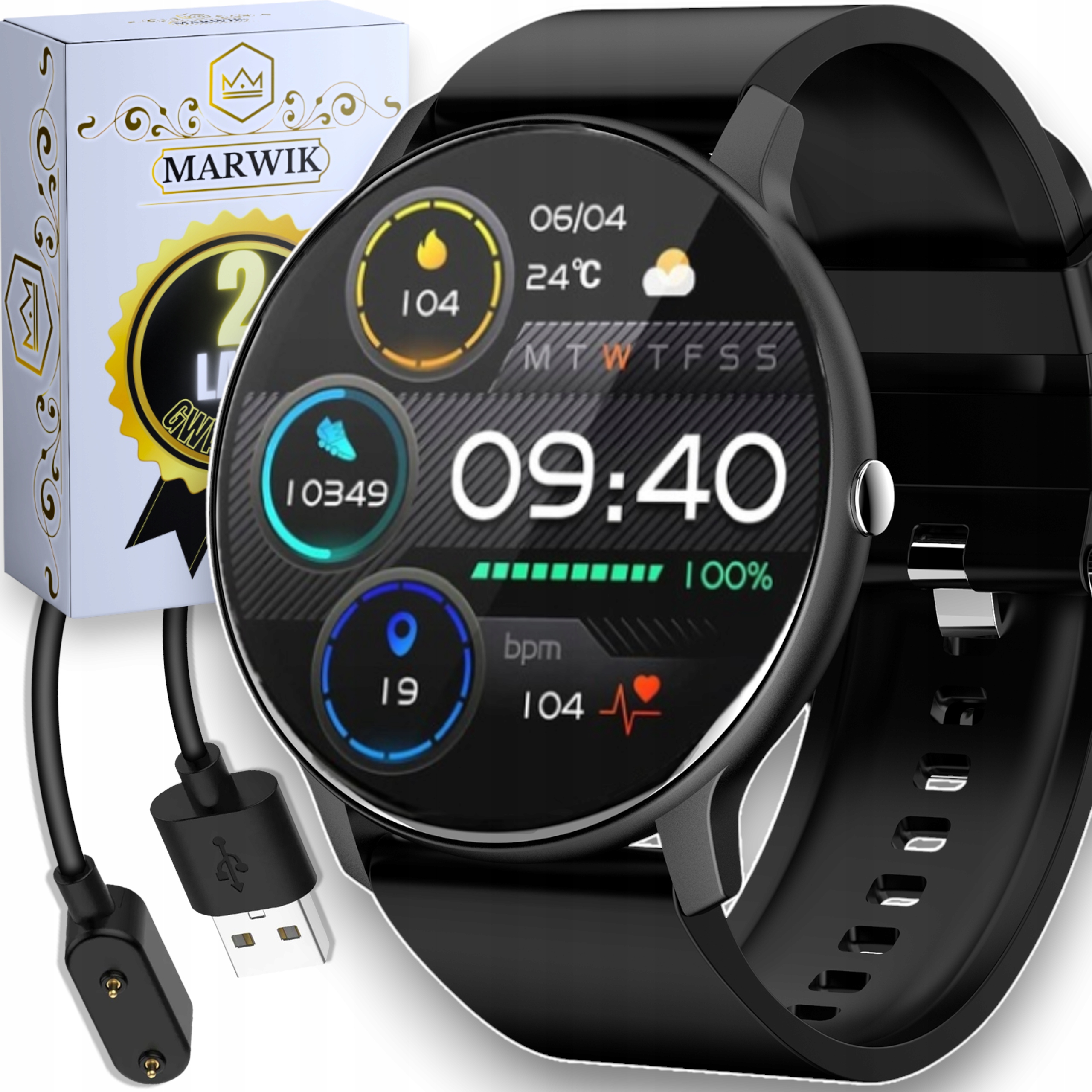 DÁMSKE SMART HODINKY PÁNSKY SMARTBAND NÁRAMOK čierny